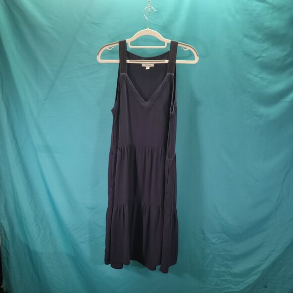 Splendid Collection Navy Blue Sleeveless V-Neck Tiered Dress XS - Picture 1 of 11